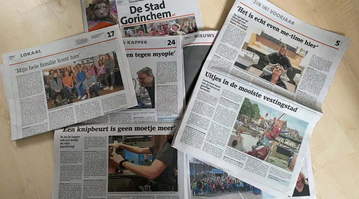 De drie artikelen over Van Loo Kappers in De Stad Gorinchem.